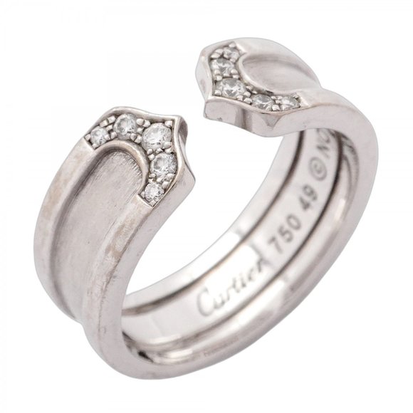 CARTIER 18k Silver Diamond Ring #49 - Picture 1 of 8